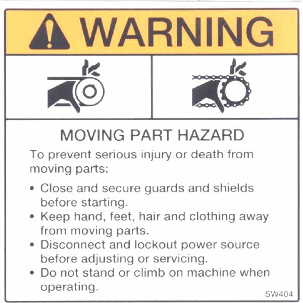 Decal, Hazard-Moving Part