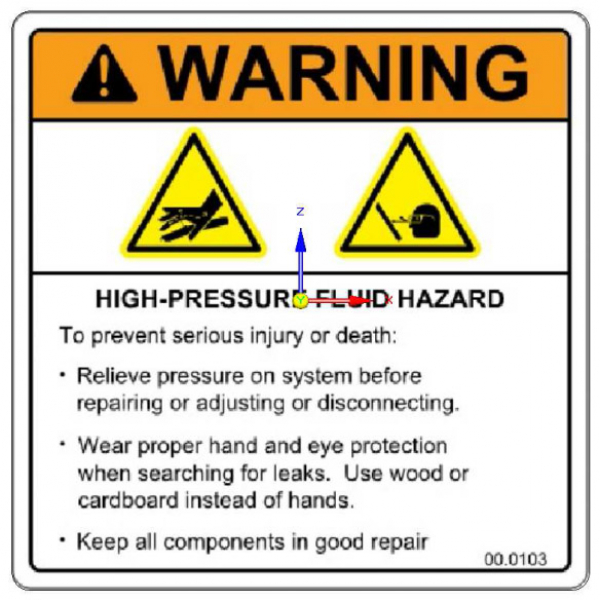 Decal, Hazard-High Press.fluid