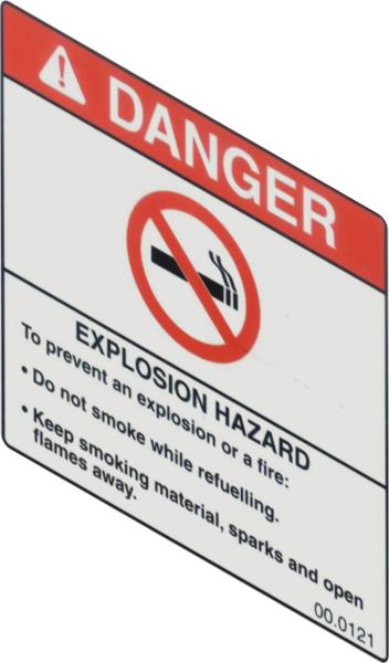 Decal, Danger Explosion Hazard
