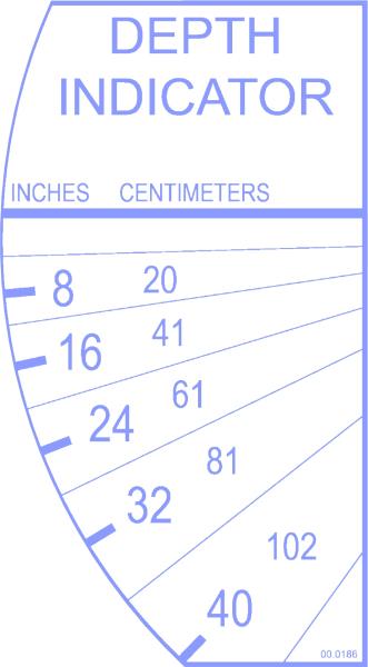 Decal, Depth Indicator KY