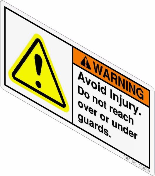 Decal, Warning Do Not Reach