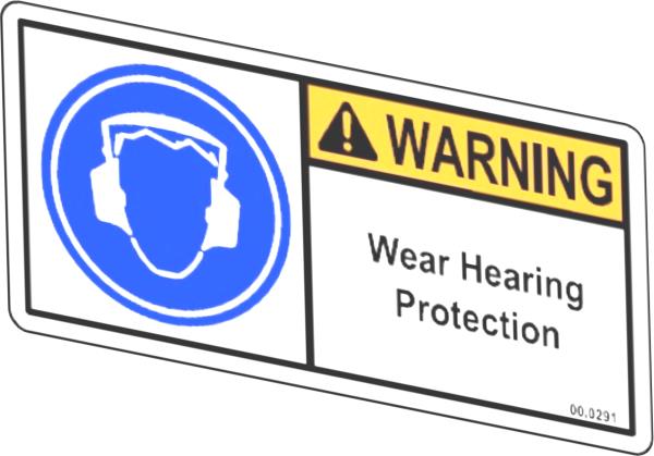 Decal, Warning Hearing PPE