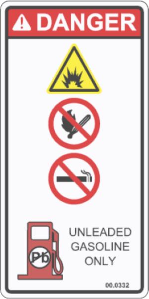 Decal, Gasoline Only