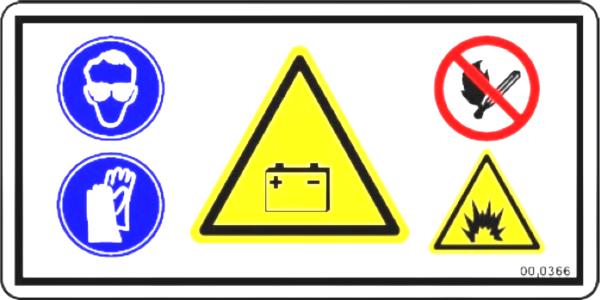 Decal, Warning Battery