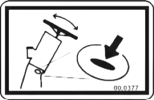 Decal, Steering Column Tilt