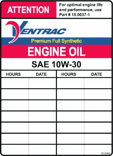 Decal, Maintenance Eng Oil