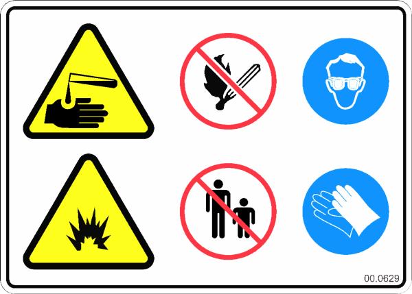 Decal, Battery Hazard