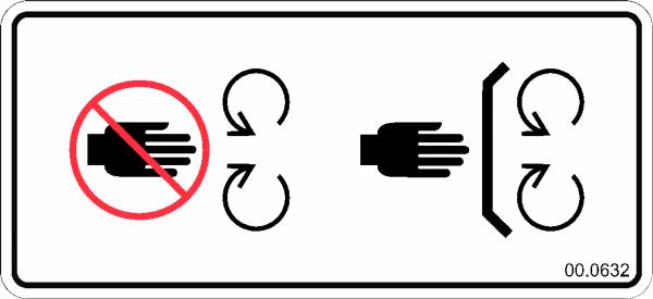Decal, Moving Parts Hazard