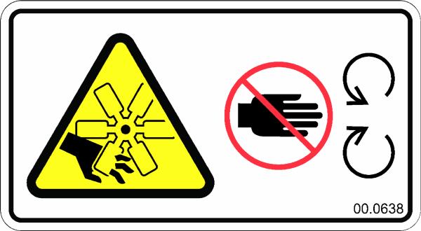 Decal, Fan Blade Hazard