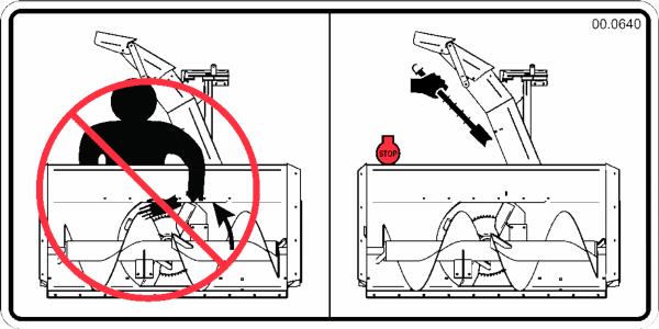 Decal, Discharge Chute Safety