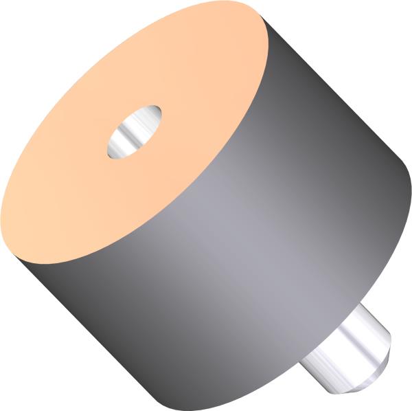 Isolator, 3/8-16 x 1.5 OD x 1