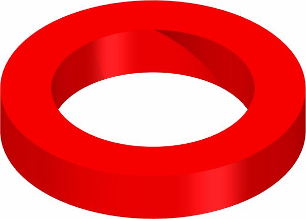 Washer, .544 ID x .817 x .14 Red