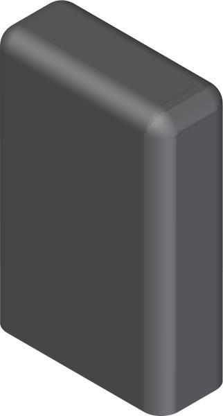 Cap, Plastic 1/8 x 1/2 x 7/8