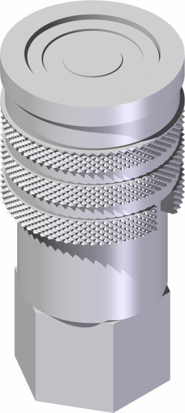 Coupler, Female Flat Face Quick 1/4