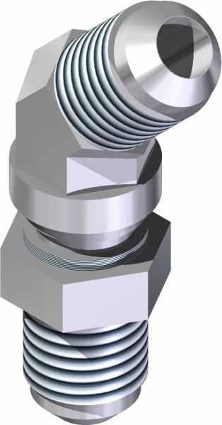 Fitting, Bulkhead 3/8 w/LN 45