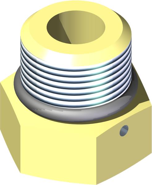 Fitting, Plug 6MB - Drilled
