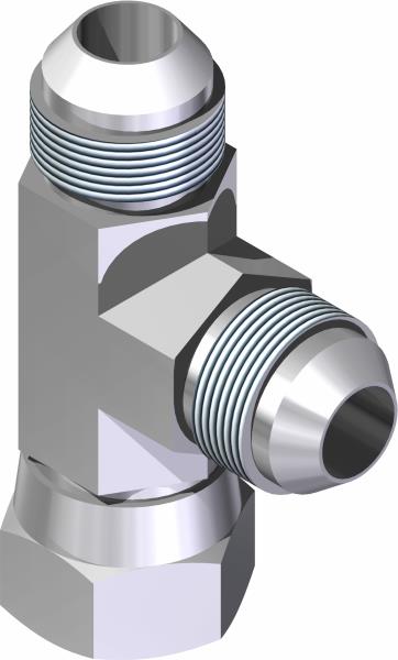 Fitting, TEE Single Swivel 3/8