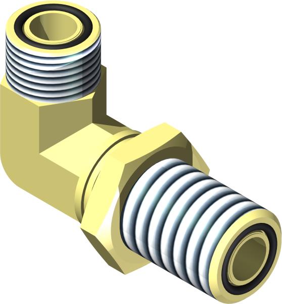 Fitting, 90 Bulkhed 1/2 w/Lnut