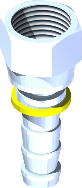 Hose End, #6 F JIC 3/8 P.lock