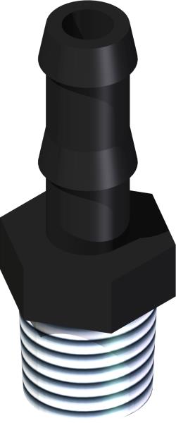 Fitting, St 1/2 MP x 1/2 Barb