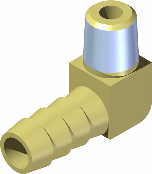 Fitting, 3/8 Barb x 1/8 MP 90