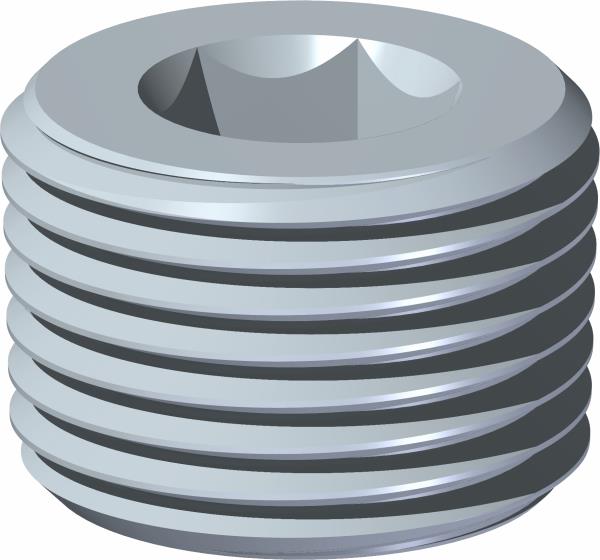 Pipe, Plug 3/8  Hex ZP