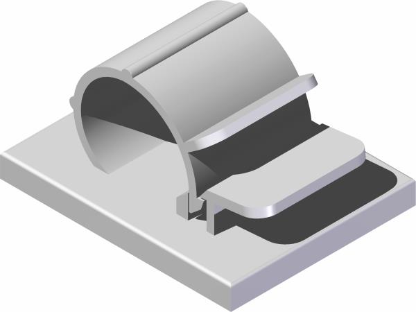 Clamp, Wire MT Adh. 1/2 Gray
