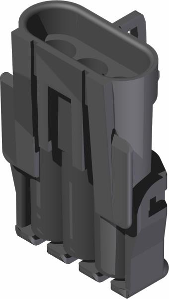 Connector, 3 Pos Wpak Male