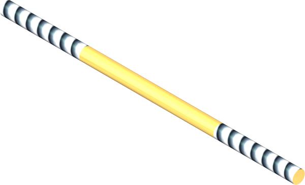 Rod, Thread 1/2-20 x 12" RH/LH Yellow Zinc