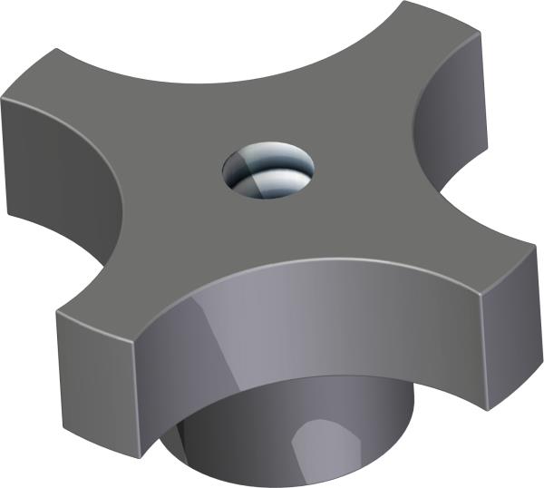 Knob, 3/8-16 Thru Hole
