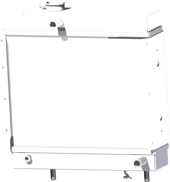 Radiator, LH Kubota
