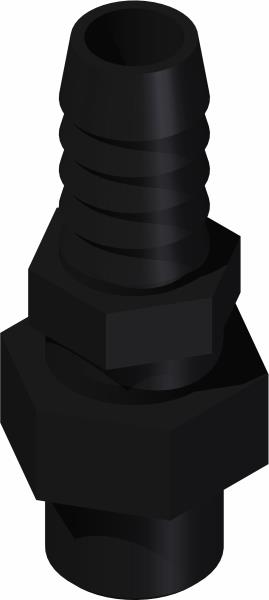 Nozzle Body, 11/16 x 1/2 Single Barb
