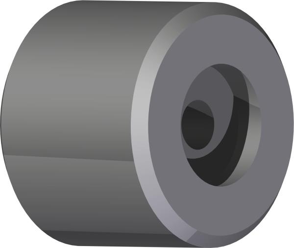 Roller, End 5" Dia x 4" Long