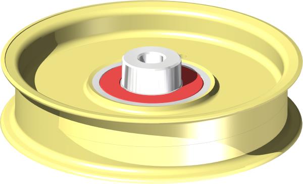 Pulley, Idler Flat 4" x 3/8