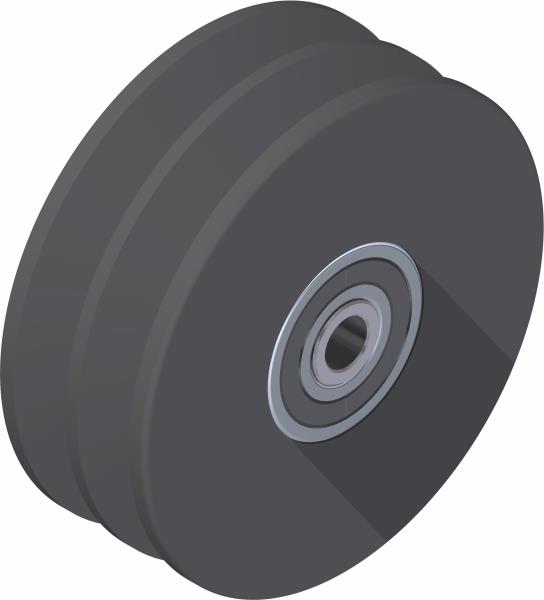 Pulley, Idler 2 Groove Asm