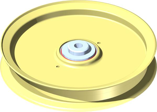 Pulley, Idler Flat 6" x 3/8"