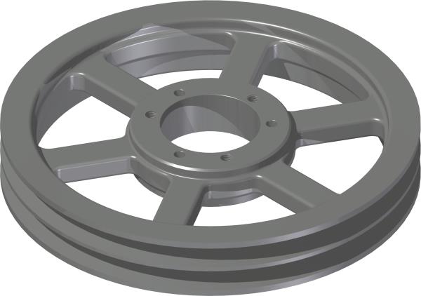 Pulley, 2 B 11" 2-Groove