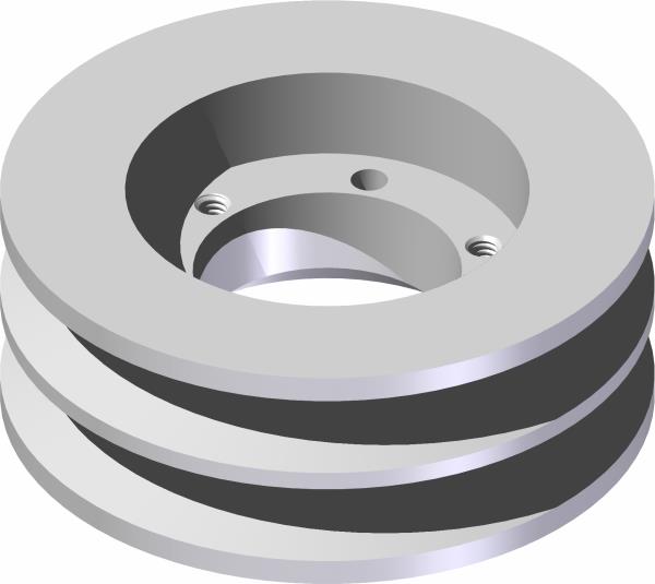 Pulley, 2B 4.2" 2 Groove