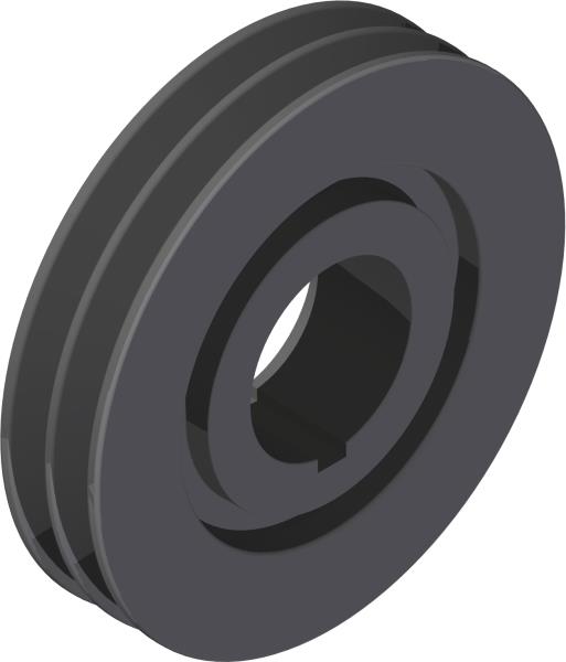 Pulley, 2TB 8"