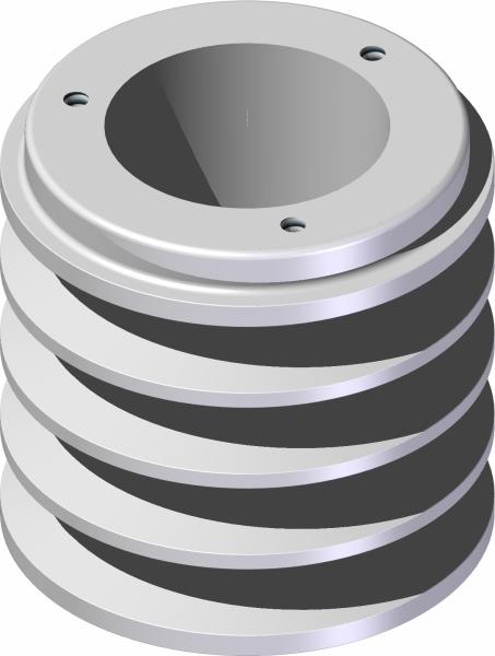 Pulley, 4 B 3.4" 4 Groove