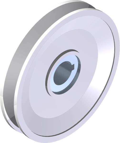 Pulley, 5.7" 25MM Bore 1/4 Key
