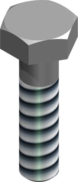 Bolt, 1/4-20 UNC x 1 SS