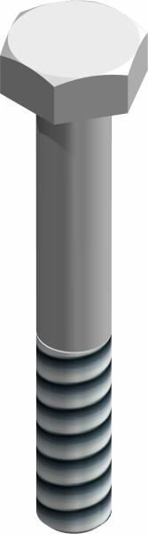 Bolt, 1/4-20 UNC x 1 3/4
