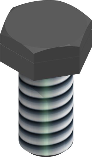 Bolt, 3/8-16 UNC x 3/4 Blk