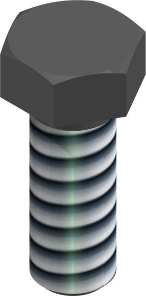 Bolt, 3/8-16 UNC x 1 Blk