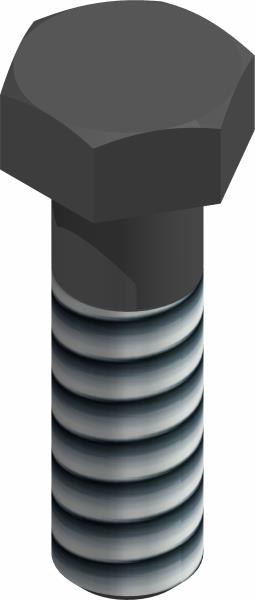 Bolt, 3/8-16 UNC x 1 1/4 Blk