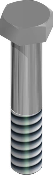Bolt, 3/8-16 UNC x 2 SS