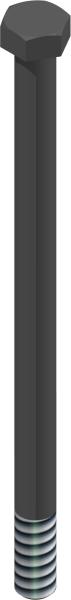 Bolt, 3/8-16 UNC x 6 Blk