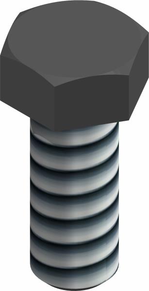 Bolt, 1/2-13 UNC x 1 1/4 Blk