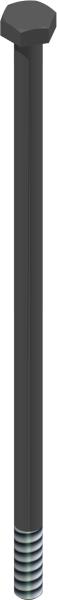 Bolt, 1/4-28 UNF x 6 Blk